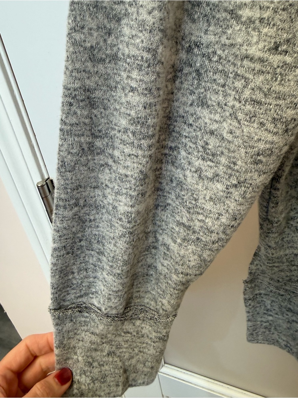 Cozy Cowl-Neck Knit Sweater Set in Light Gray - Picture 5 of 9